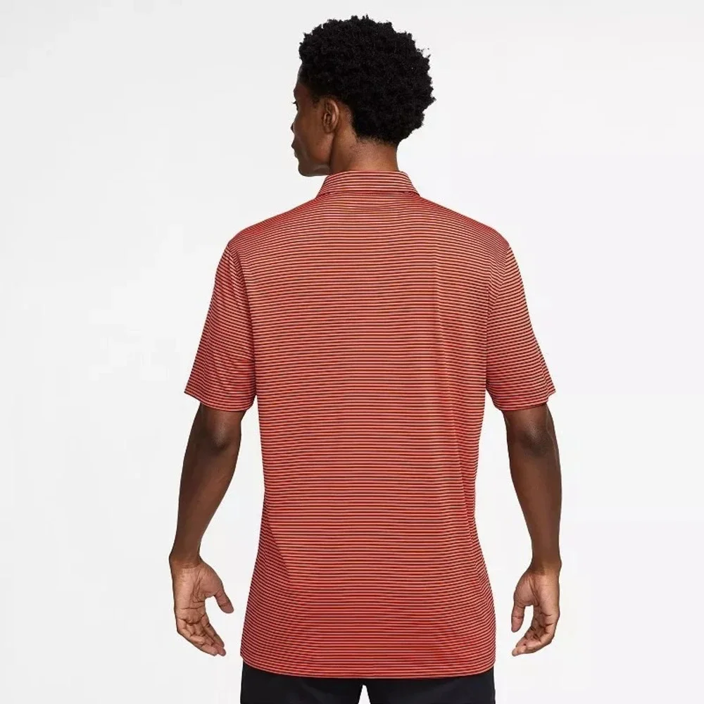 Nike Dri-FIT Victory Striped Golf‎ Polo Shirt FZ5647 Orange/Blue Men's Size XL